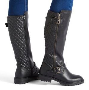 Black Tall Boots Size 10 Wide With Super Wide Calf